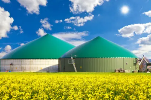 Biogasanlage im Rapsfeld, © Jürgen Fälchle, #51599612, Fotolia